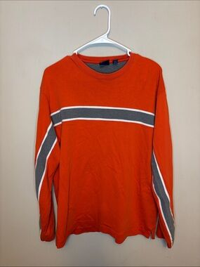 Gap Vintage Orange Long-Sleeve Crewneck Shirt